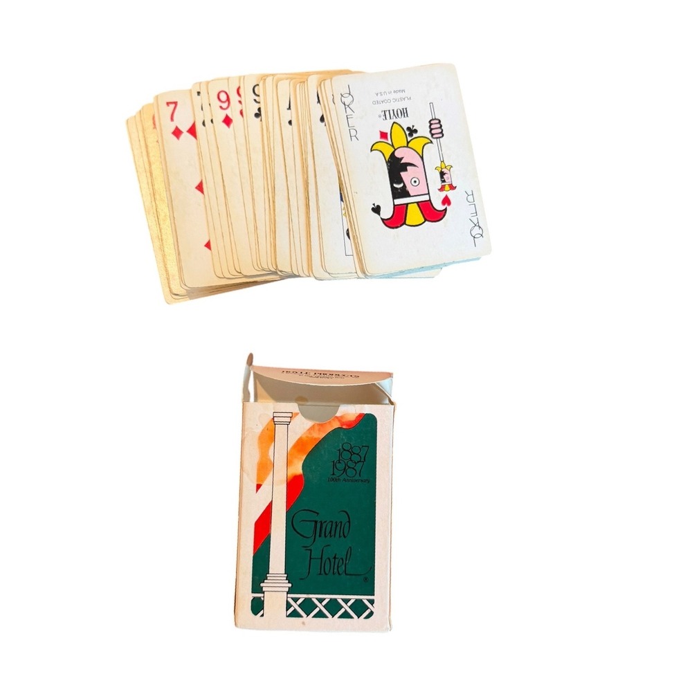 Vintage Grand Hotel Mackinac Island 100th Anniversary Hoyle Playing Cards 1987